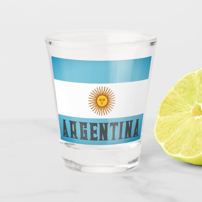 Verre A Shot Drapeau de l'Argentine (Devant)