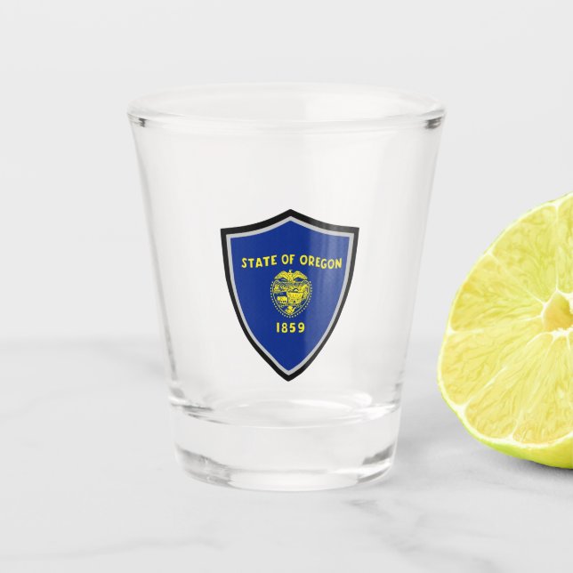 Verre A Shot Drapeau de l'Oregon (Devant)
