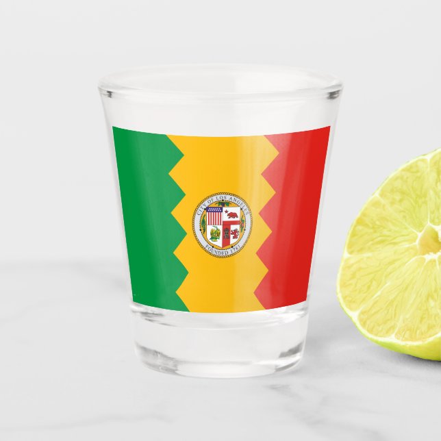 Verre A Shot Drapeau de Los Angeles (Californie, USA) (Devant)
