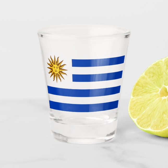 Verre A Shot Drapeau de l'Uruguay (Devant)