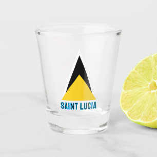Verre A Shot Drapeau de Sainte-Lucie