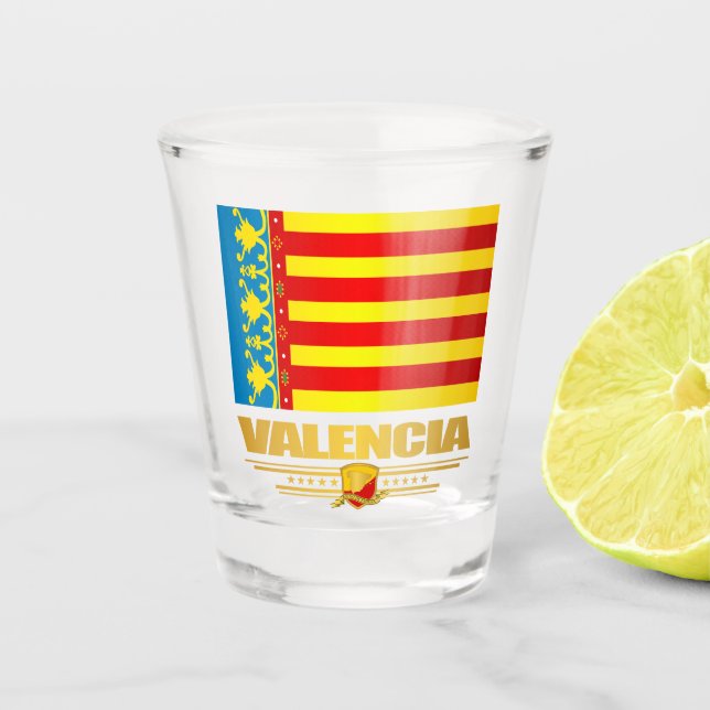 Verre A Shot Drapeau de Valence (Devant)