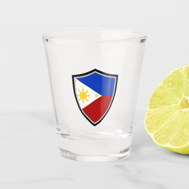 Verre A Shot drapeau des Philippines (Devant)