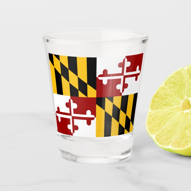 Verre A Shot Drapeau du Maryland  (Devant)