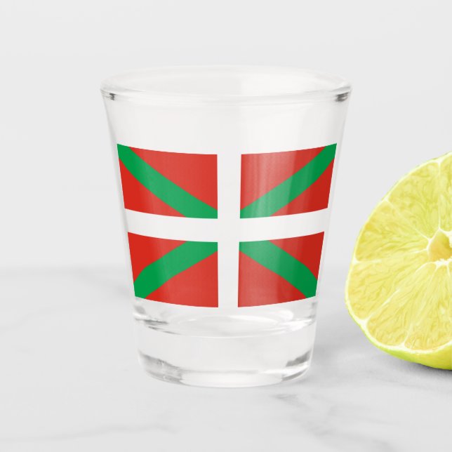 Verre A Shot Drapeau du Pays basque (Devant)