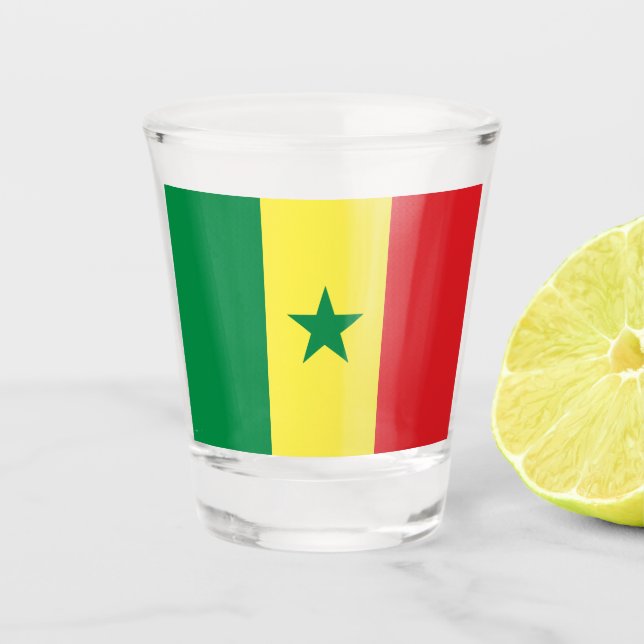 Verre A Shot Drapeau du Sénégal (Devant)