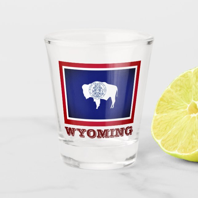 Verre A Shot Drapeau du Wyoming (Devant)