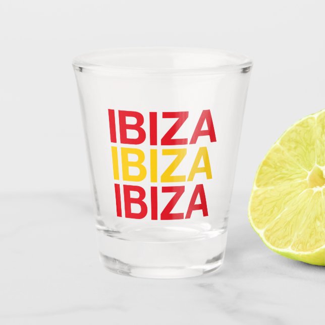 Verre A Shot Drapeau espagnol IBIZA (Devant)