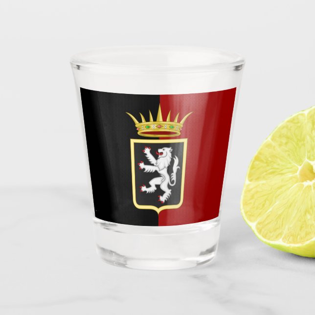 Verre A Shot Drapeau et armoiries de Valle d'Aosta (Italie) (Devant)