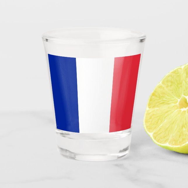 Verre A Shot Drapeau français (France) (Devant)