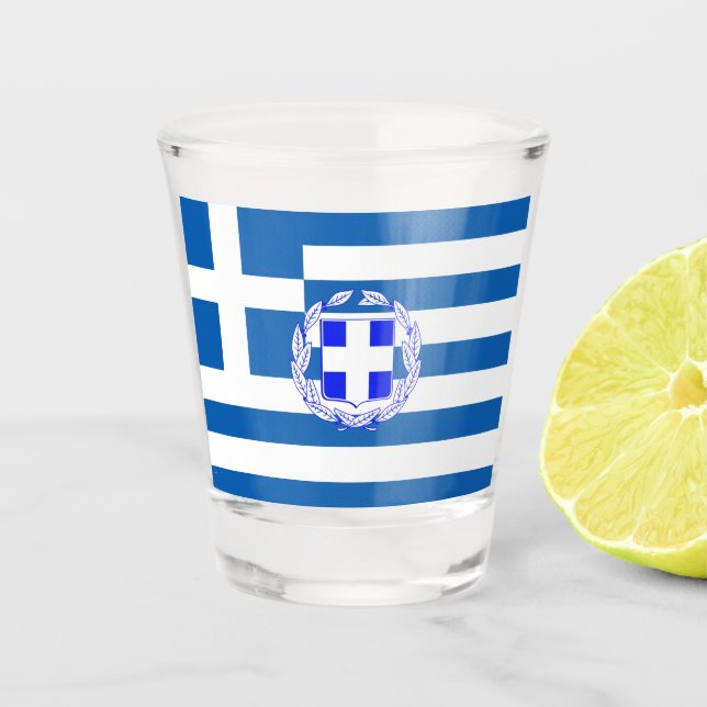 Verre A Shot Drapeau grec (Devant)