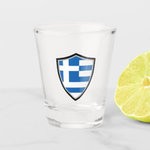 Verre A Shot Drapeau grec