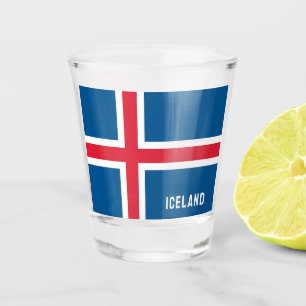 Verre A Shot Drapeau Islande