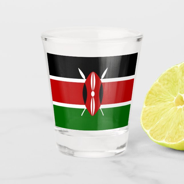Verre A Shot Drapeau kényan (Kenya) (Devant)