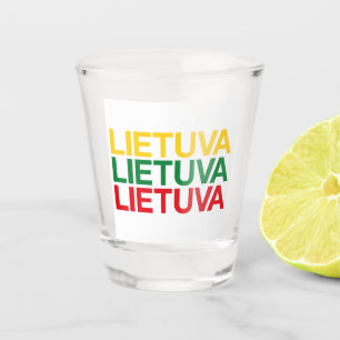 Verre A Shot Drapeau LITUANIE