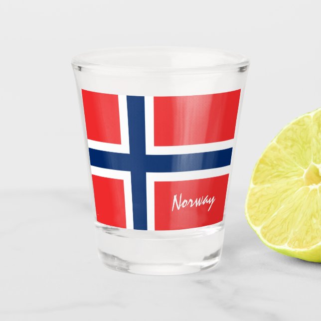 Verre A Shot Drapeau norvégien & Pays norvégien patriote / spor (Devant)