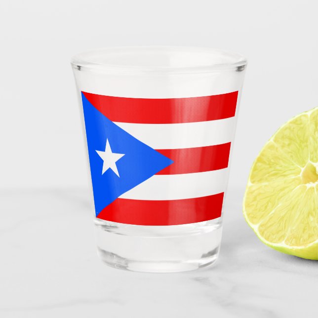 Verre A Shot Drapeau portoricain (Porto Rico) (Devant)