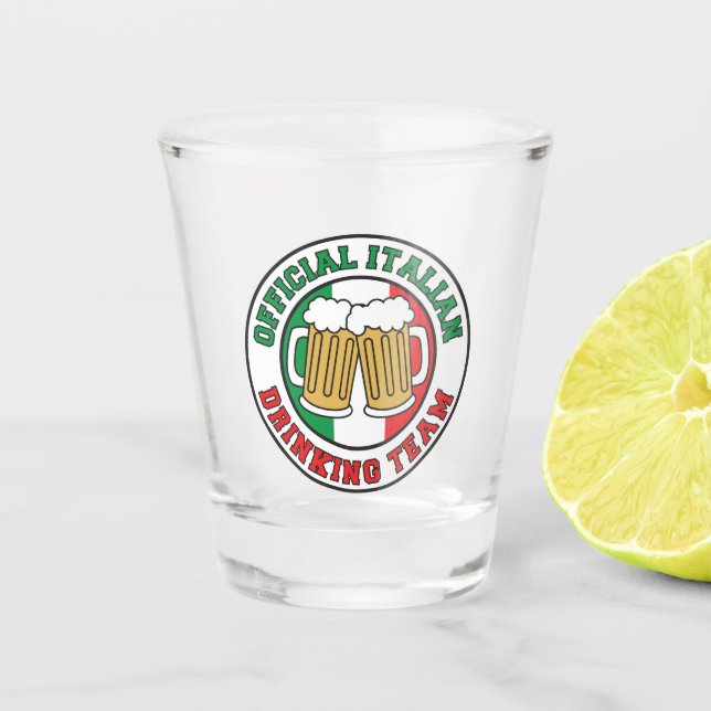 Verre A Shot Drapeau potable italien d'équipe de l'Italie (Devant)