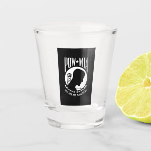 Verre A Shot Drapeau POW MIA : Soldats disparus de la guerre du