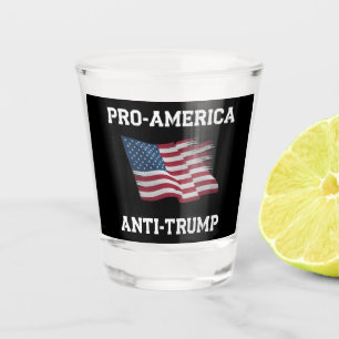 Verre A Shot Drapeau Pro America Anti Trump Vintage USA