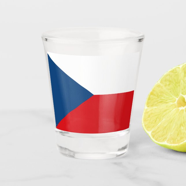 Verre A Shot Drapeau République tchèque (Devant)