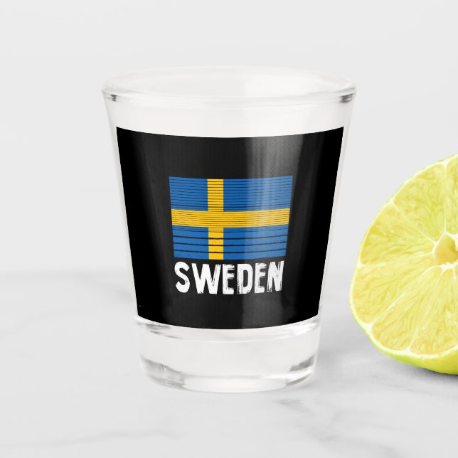 Verre A Shot Drapeau Suède (Devant)