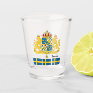 Verre A Shot Drapeau suédois & Pays suédois patriote / sport 