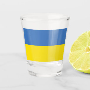 Verre A Shot Drapeau ukrainien Slava Ukraini С л а в а р У к  d