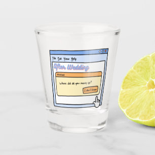 Verre A Shot Drôle cadeau de mariée et de chambre pour Humour d