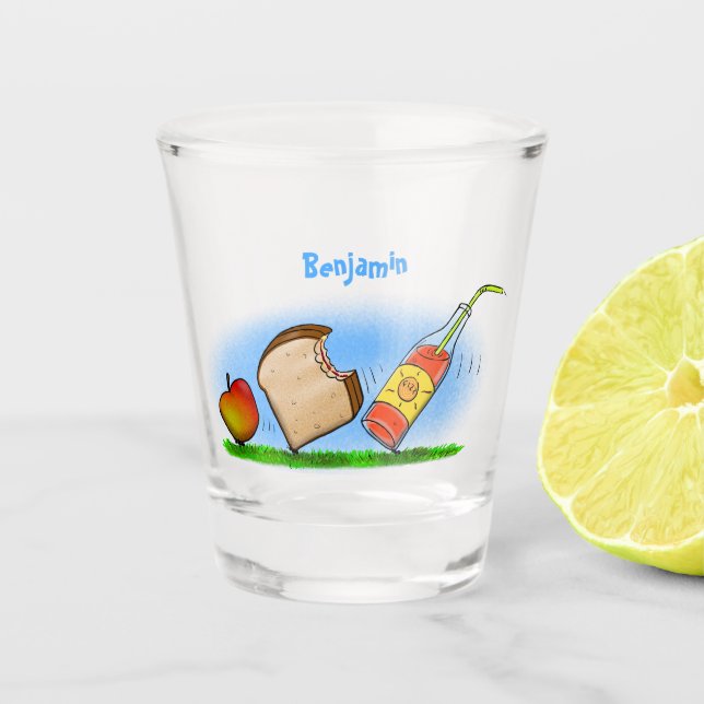 Verre A Shot Drôle de dessin animé de fourmis (Devant)