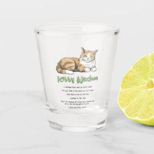 Verre A Shot Drôle Kitty sagesse