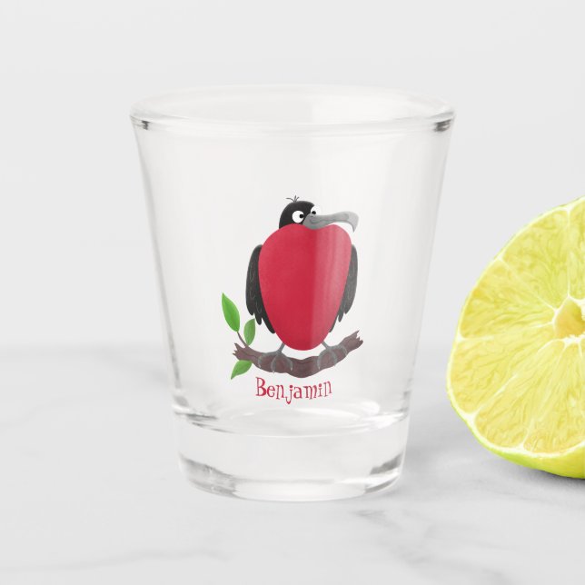 Verre A Shot Drôle magnifique dessin animé de frégate (Devant)