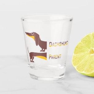 Verre A Shot Drôle mignon dachshund pour parent chien long