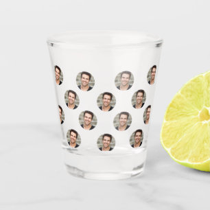 Verre A Shot Drôle visage personnalisé, Photo personnalisée