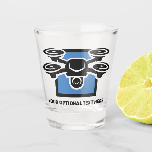 Verre A Shot Drone de texte personnalisé (Devant)