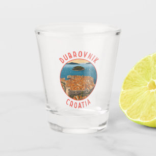 Verre A Shot Dubrovnik Croatie Cercle retro désorganisé