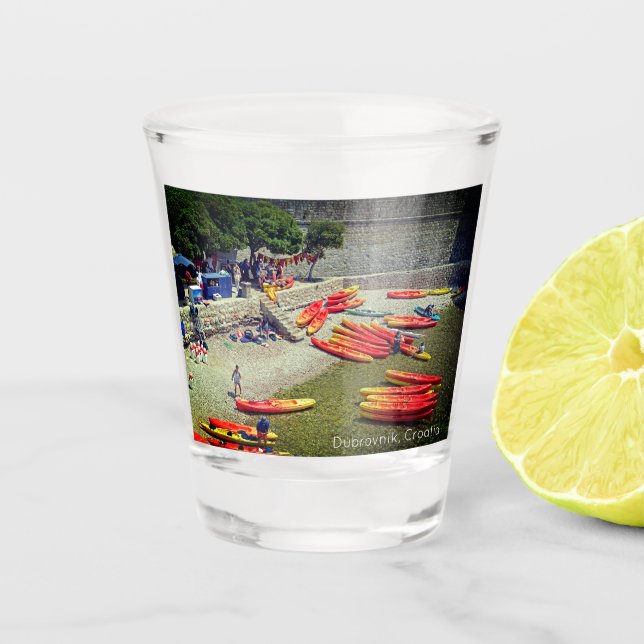 Verre A Shot Dubrovnik Croatie Mur Occidental Souvenir (Devant)