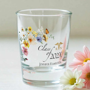 Verre A Shot École de soins infirmiers fleurs sauvages Catégo