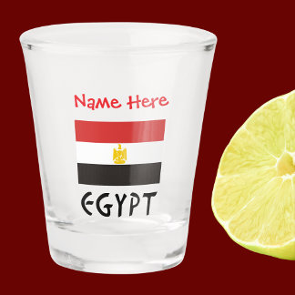 Verre A Shot Égypte Drapeau égyptien Rouge Personnalisé
