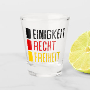 Verre A Shot Einigkeit Recht Freiheit, devise allemande