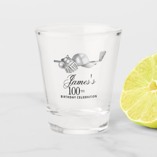 Verre A Shot Elégant Classic Golf 100e Anniversaire Fête Person (Devant)