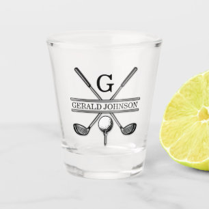 Verre A Shot Élégant minimaliste Golf Monogramme Conception