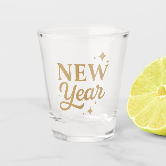 Verre A Shot Elegant New Year (Devant)