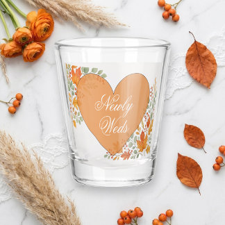 Verre A Shot Élégantes couleurs d'automne feuille des jeunes ma