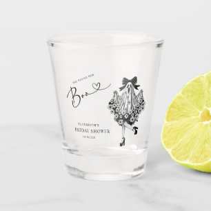 Verre A Shot Elle a trouvé sa douche nuptiale florale fantôme B