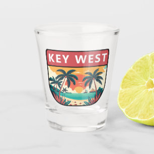 Verre A Shot Emblème rétro Key West Florida