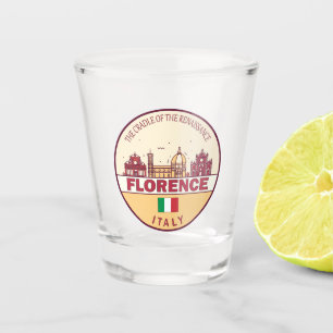 Verre A Shot Emblème Skyline de Florence Italie