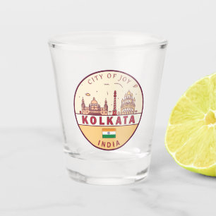 Verre A Shot Emblème Skyline Kolkata India City