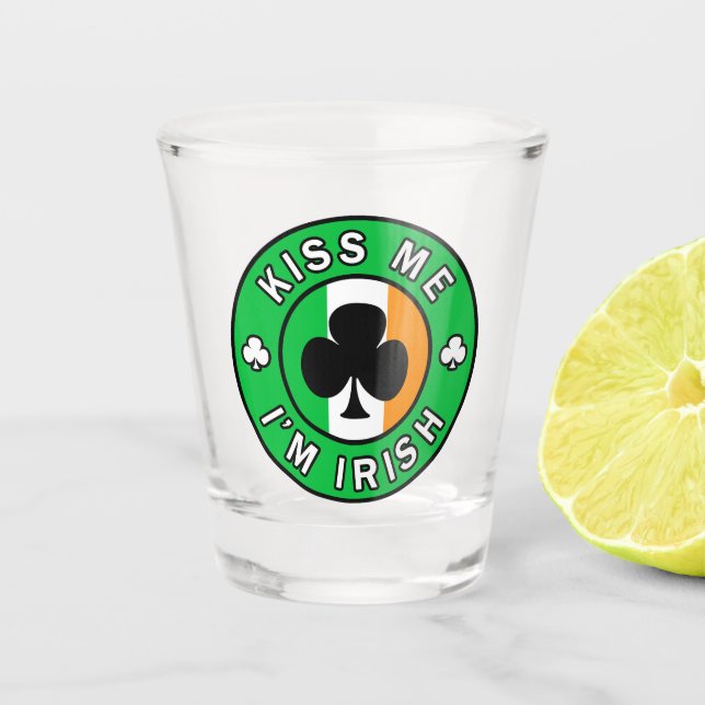 Verre A Shot Embrasse-moi Je suis irlandais (Devant)