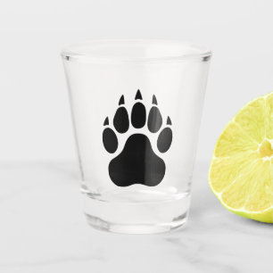 Verre A Shot Empreinte de patte de l'ours noir